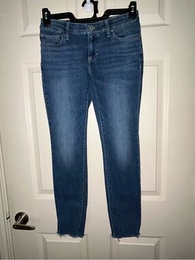 Lucky Brand Lizzie Low Rise Skinny Jeans Raw Hem Women 4/27